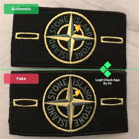 stone island bad fake patch